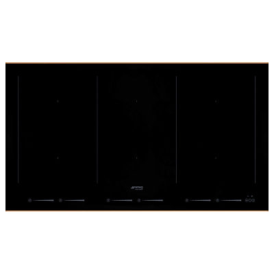 Smeg SIM693WLDR Dolce Stil Novo Induction Hob, Black/Copper Smeg SIM693WLDR Dolce Stil Novo Induction Hob, Black/Copper